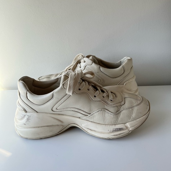 Authentic Gucci Women’s Rhyton leather sneaker in size 37 - Picture 7 of 11